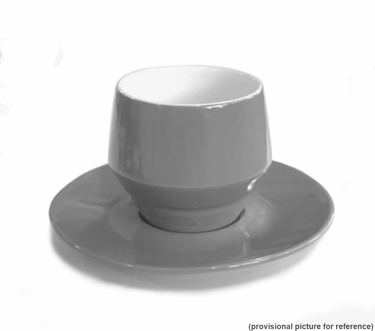 "MANIKO" Double-Walled GREY - 205ml Cappuccino Cups
